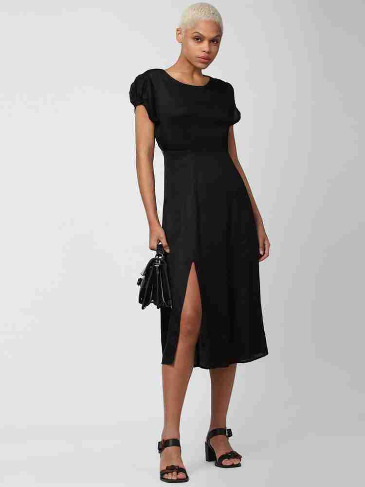 FOREVER 21 Women A line Black Dress Buy FOREVER 21 Women A line Black Dress Online at Best Prices in India Flipkart
