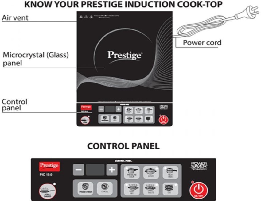 Prestige pic 19.0 induction outlet cooktop