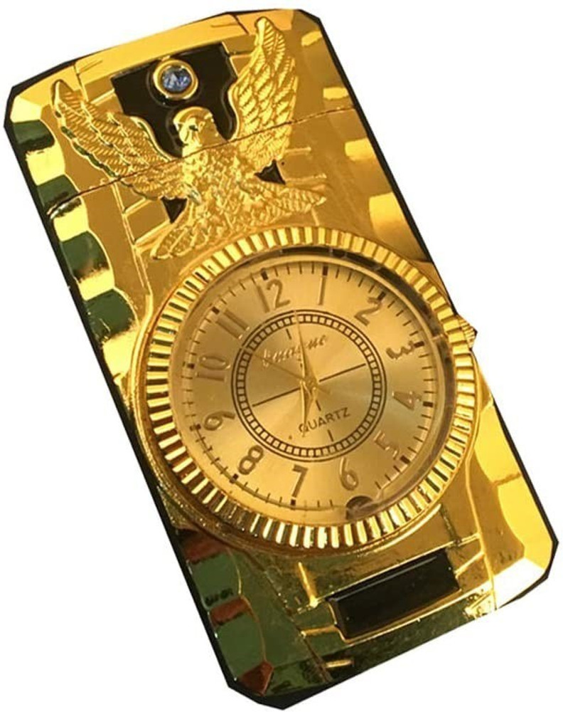 Explorer Pocket Watch Golden Jet Flame Lighter A025 Pocket Lighter
