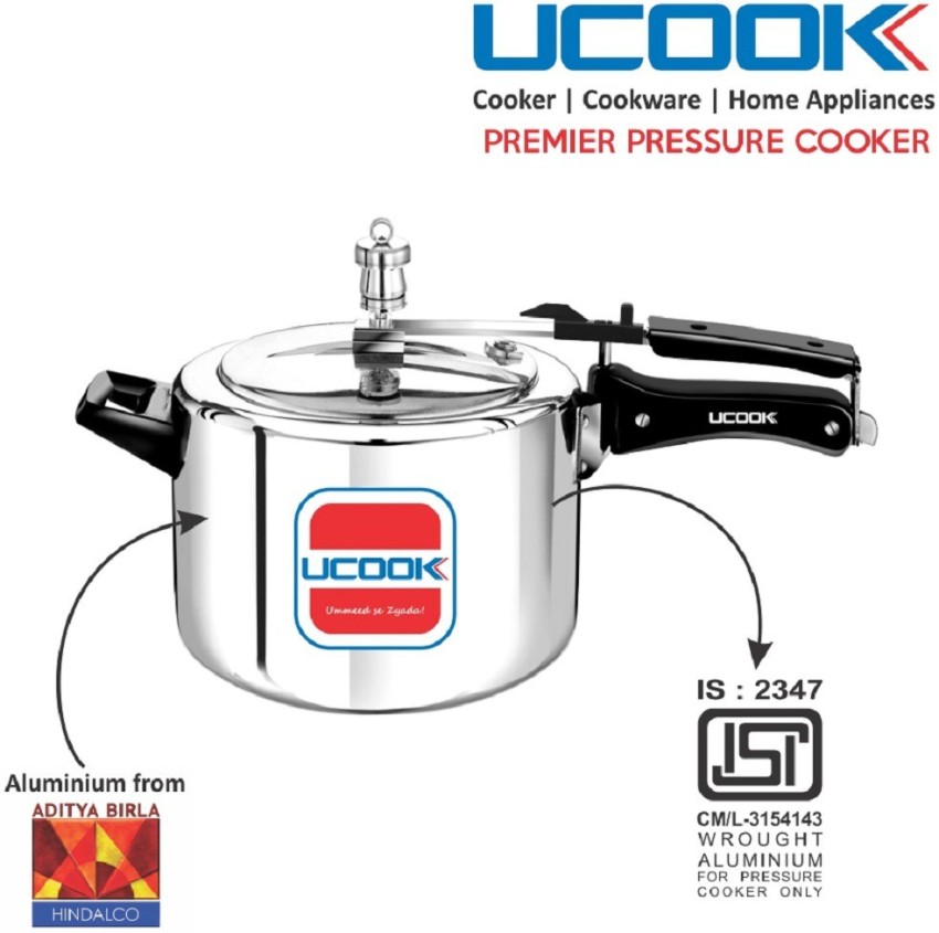 UCOOK By United Ekta Engg. 10 Litre Aluminium Inner Lid Non