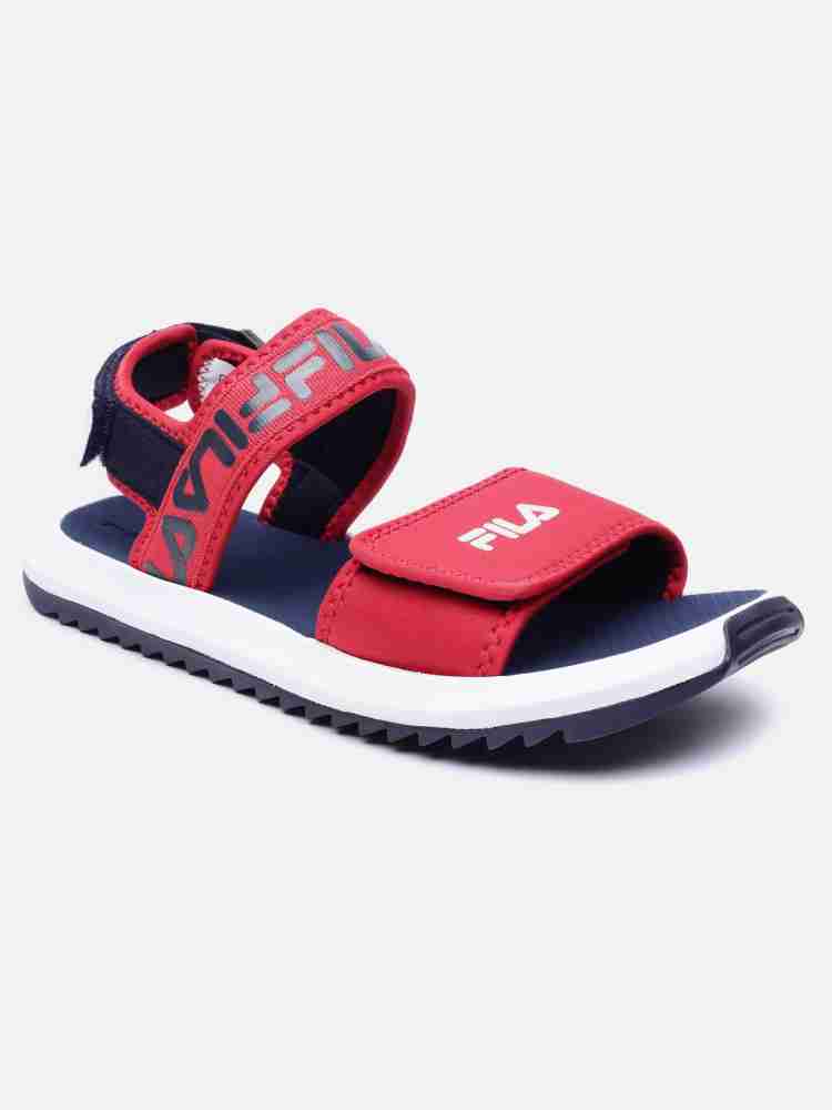 fila red sandals