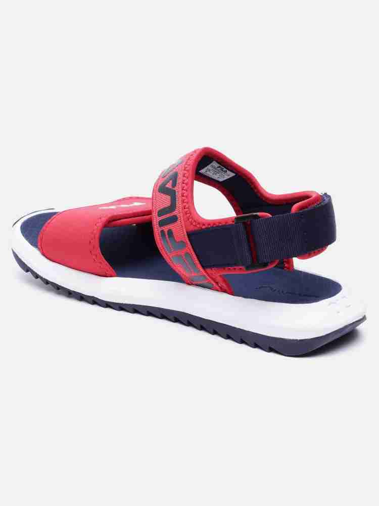 fila red sandals