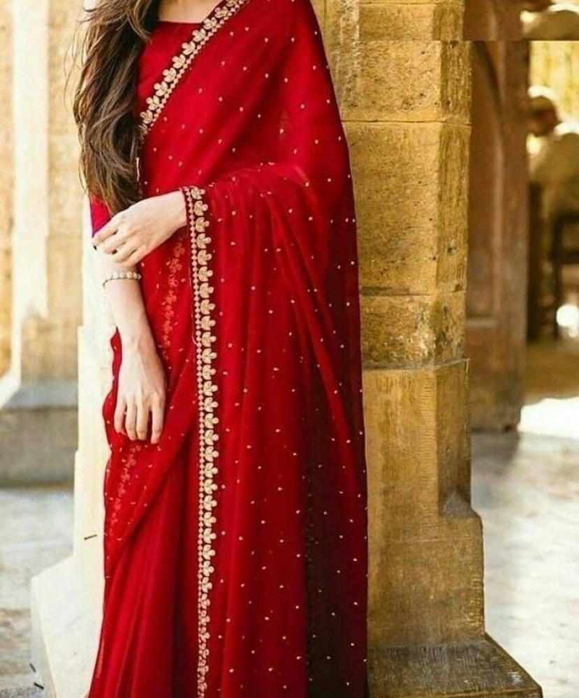 Fancy designer 2025 saree flipkart