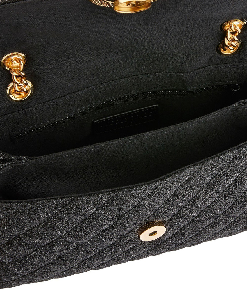ACCESSORIZE LONDON Black Sling Bag Mini Quilted Ayda BLACK Price