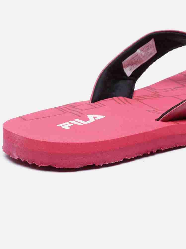 Pink fila flip clearance flops