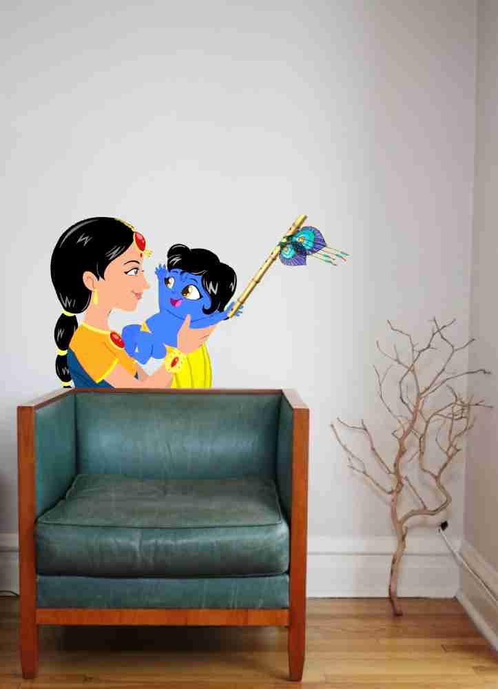 Baby Krishna Painted Wall Sticker – WallDesign