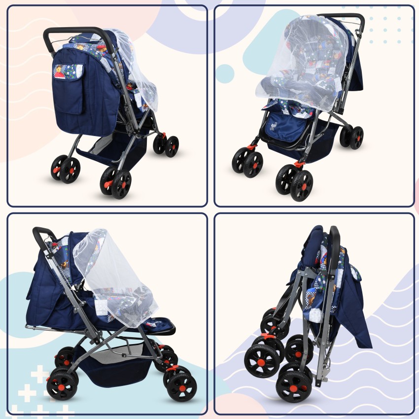 Wagon Stroller Prams 3-In-1 Baby Stroller With Portable Basket Infant  Carriage