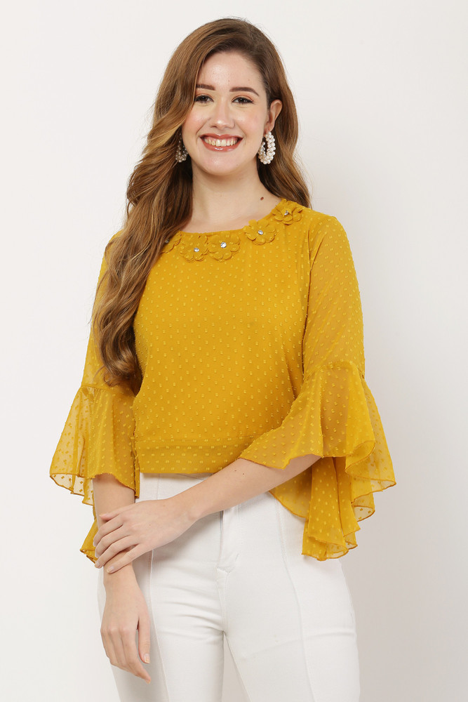 yellow party tops