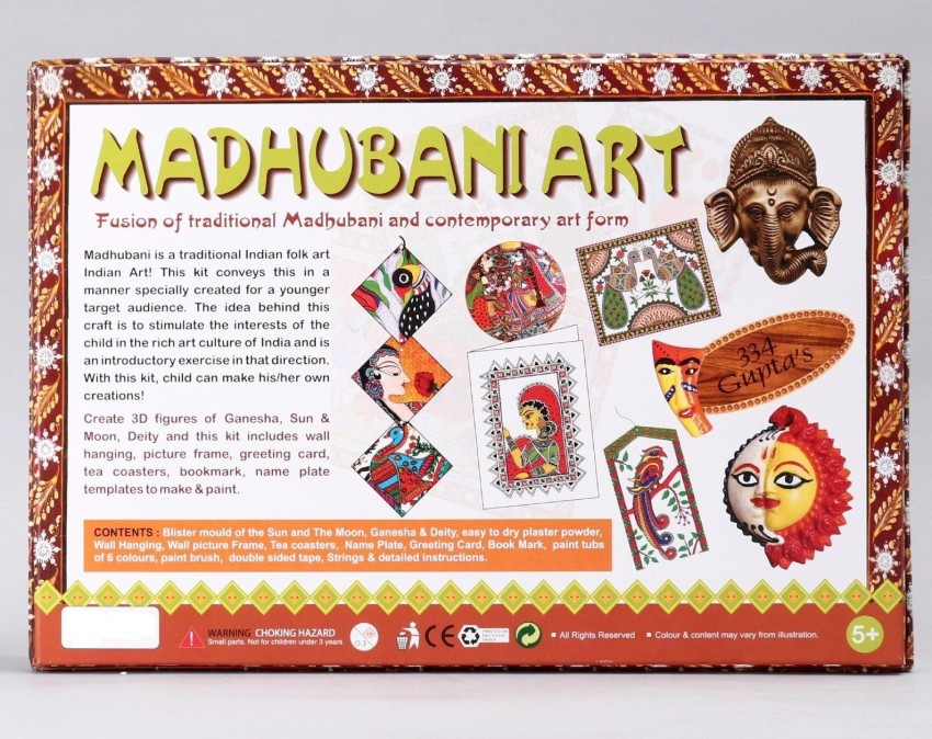 Decordial madhubani Art Materials kit with Tea Coasters DIY kit