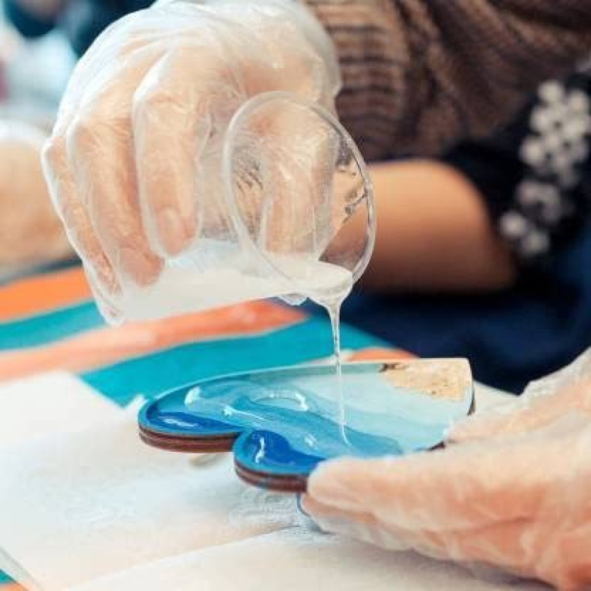 Raman fiber glass Epoxy Art Resin Kit For art And Repaire  Clear UV Resistant Long Lasting (500 gm) - liquid