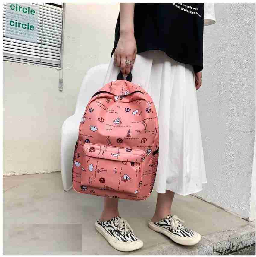 QBLYN school bag collage girls custom print fashionable women