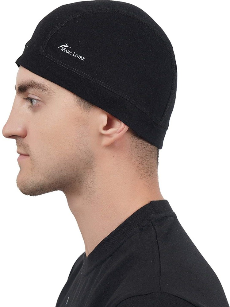 Autyle Black Helmet Skull Cap For Men & Women
