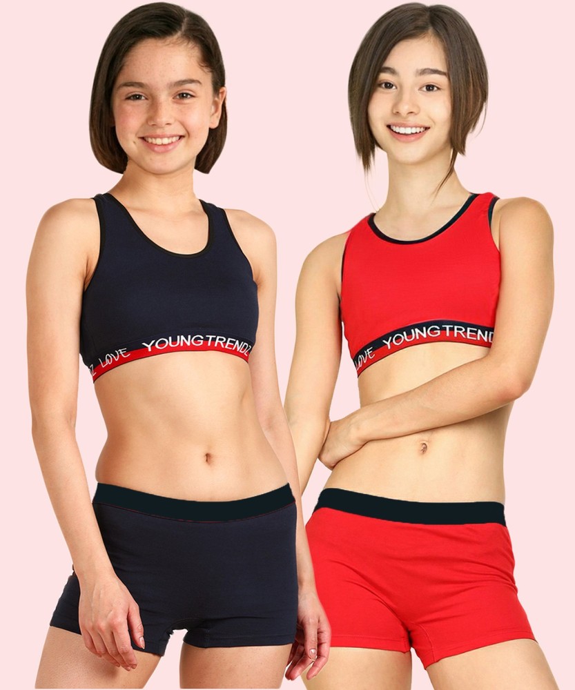Girls Non Padded Pink Trendz Combo Sports Bra(Pack of 4) – Young Trendz