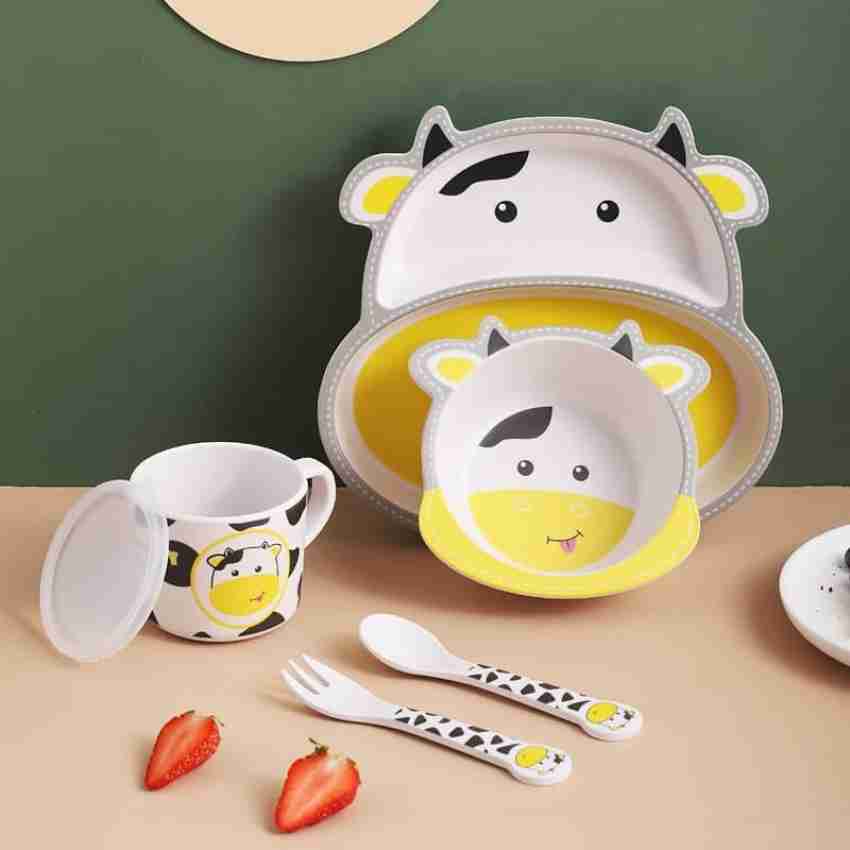 1pc Children's Fish Shaped Divided Pp Plate Suitable For Baby Feeding  Utensils