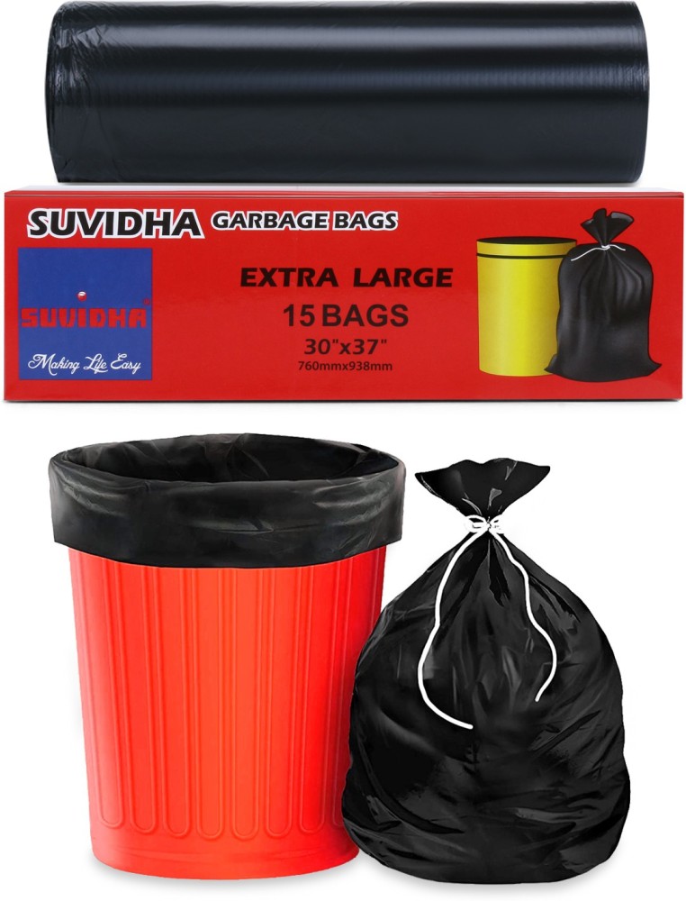 SUVIDHA Garbage Bags Extra Large 30 X 37 Inches Waste (Pack of 115 Bags  per pack) XL 95-105 L Garbage Bag Price in India - Buy SUVIDHA Garbage Bags  Extra Large 30