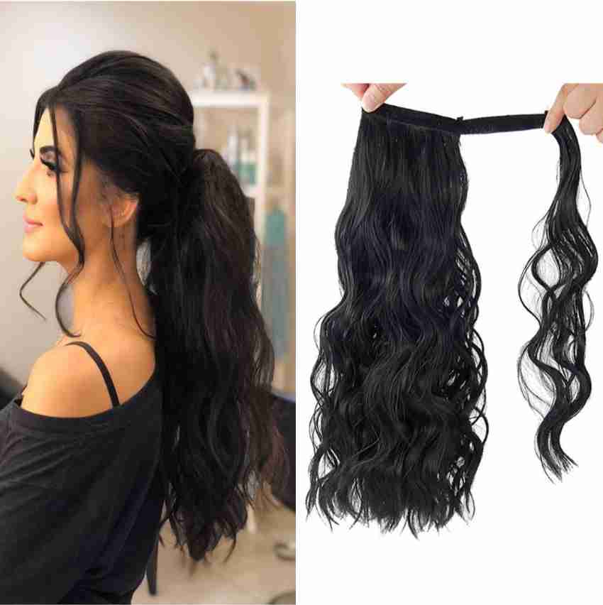 Thrift Bazaar'S Black Straight Hair Extension