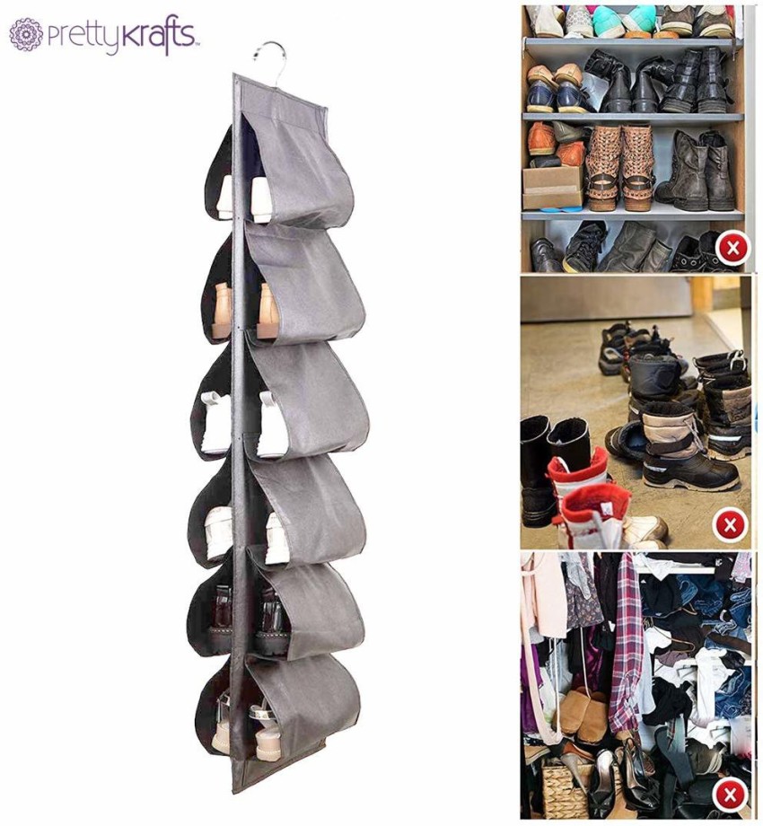 28 Grids Over Door Shoe Organizer Rack Closet Hanging Storage Holder Hanger  Bag | eBay