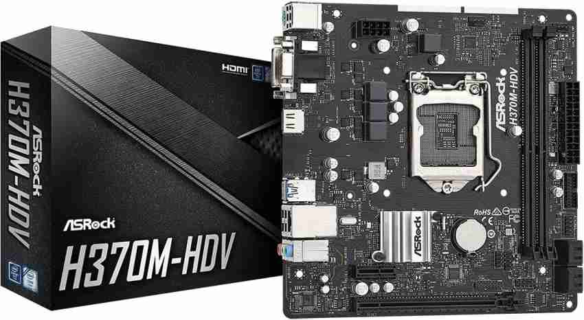 ASRock H370M-HDV LGA1151/ Intel H370/ DDR4/ SATA3&USB3.2/ Micro ATX  Motherboard - ASRock : Flipkart.com