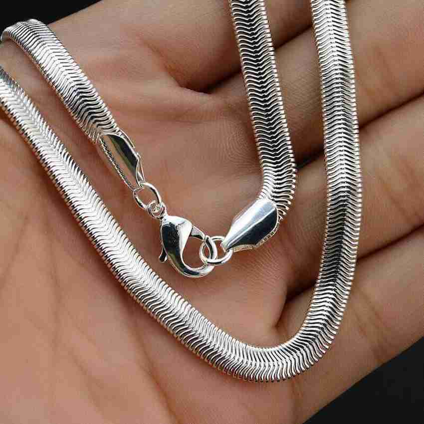 Platinum plated silver chain on sale