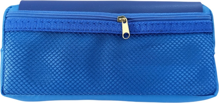 Multi-functional Dual-Zippered Pencil Case - Sky Blue