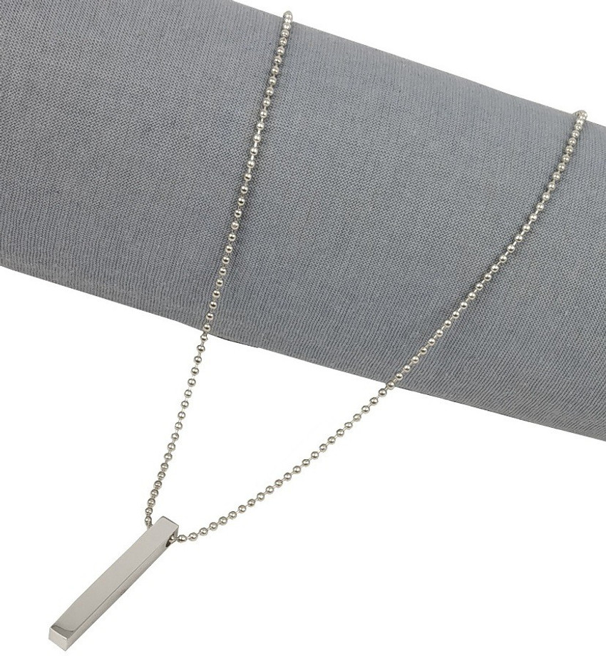 Personalized vertical bar outlet necklace sterling silver