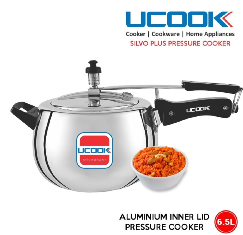 UCOOK By United Ekta Engg. Silvo Plus 6.5 Litre Aluminium Inner