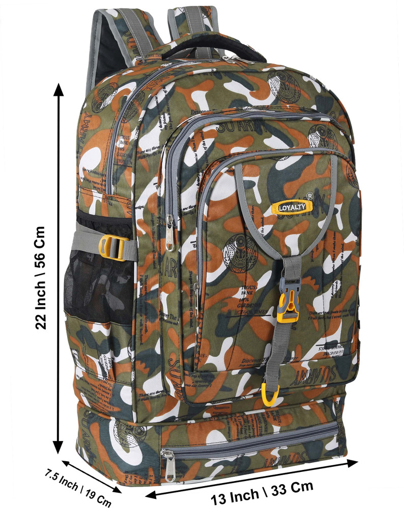 mra loyalty Military Print Backpack Hiking Bag Trekking Bag for