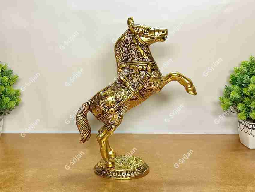 G-Srijan Standing Horse Statue Metal Horse Showpiece for Home Decor  Decorative Showpiece - 25 cm Price in India - Buy G-Srijan Standing Horse  Statue Metal Horse Showpiece for Home Decor Decorative Showpiece 