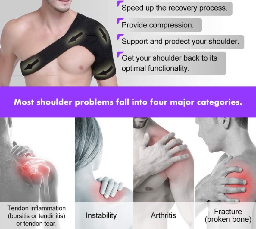 Generic Double Shoulder Support Brace Winter Shoulder Warmer Injury