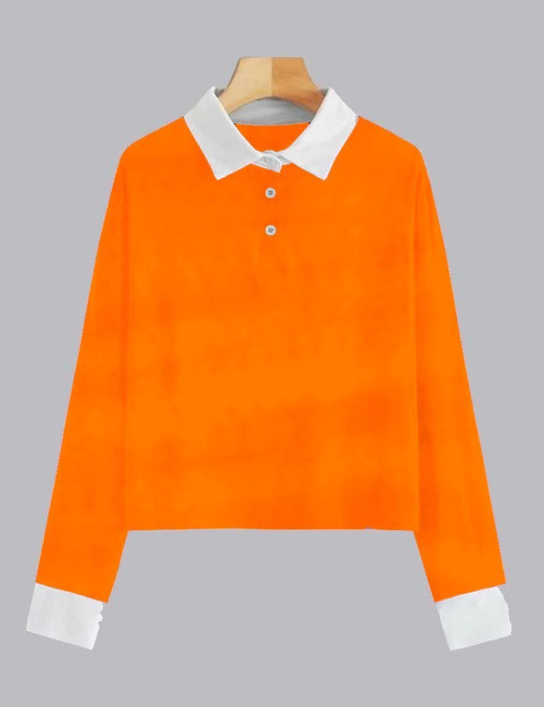 Girls online orange polo