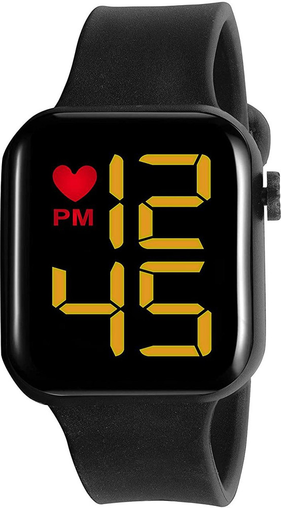HTM HTM Black Strap LED Band Square Shape watch For Kids boys girls Digital Watch For Boys Girls