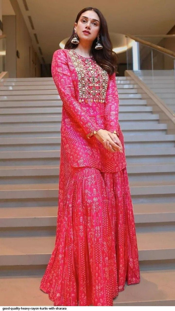 Sharara kurti hotsell ki design