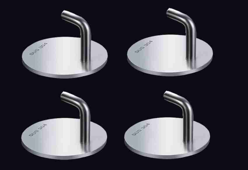 RENVA 4PCS Self Adhesive Stainless Steel Round Heavy Duty Wall Hooks for  Kitchen Hook 4 Price in India - Buy RENVA 4PCS Self Adhesive Stainless  Steel Round Heavy Duty Wall Hooks for