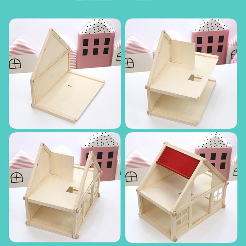 Plain sale wooden dollhouse