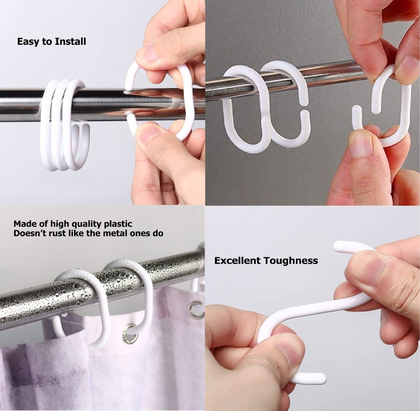 Loom Creations White Curtain Rings, Curtain Hooks Price in India