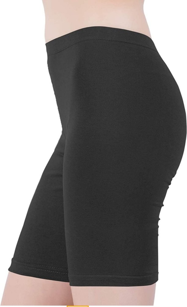 SFYTT Solid Women Black Gym Shorts - Buy SFYTT Solid Women Black Gym Shorts  Online at Best Prices in India