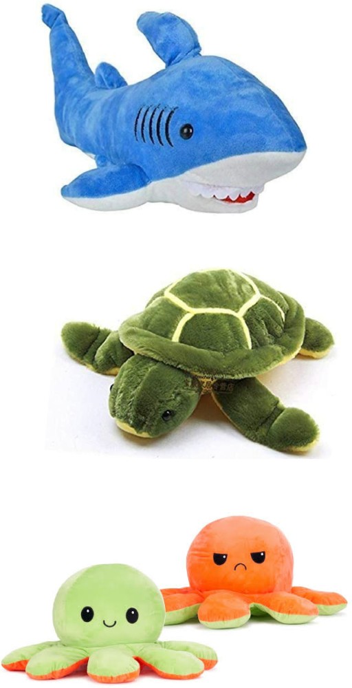 The Mechanic Sea animals soft toys set of 3 Fish, turtle & octopus