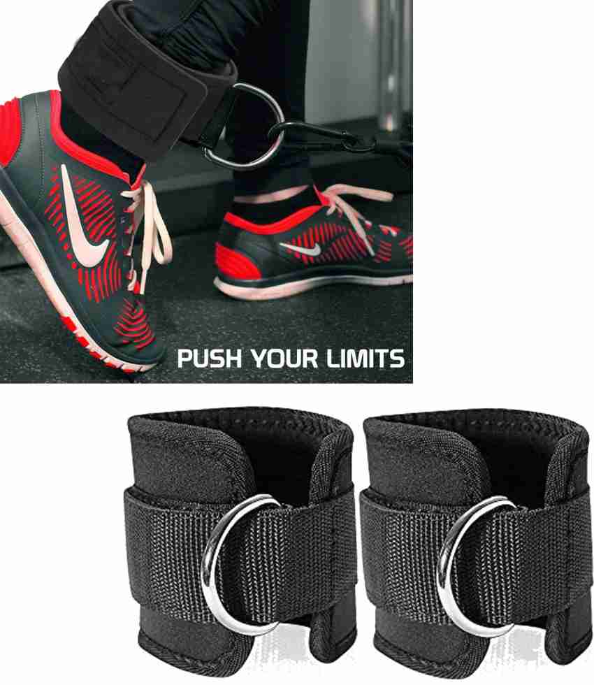 GymWar Sport Ankle Straps Padded D-ring Ankle Cuffs for Gym