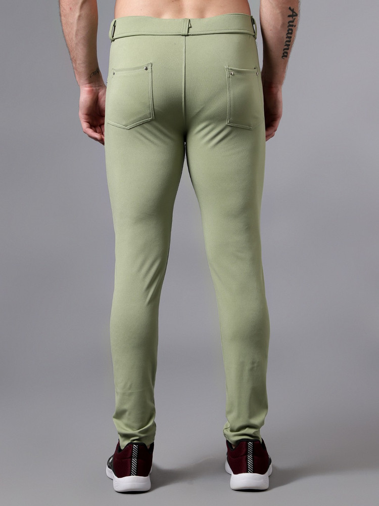 YTRAX Solid Men Light Green Track Pants Buy YTRAX Solid Men
