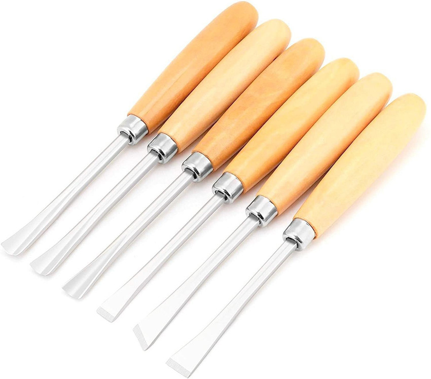 Viratretail Heavy Duty 6 Pcs Wood Carving Chisel Set for Home