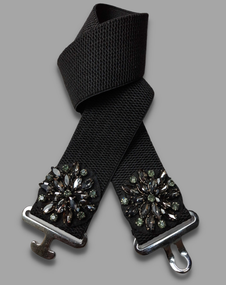 Womens black sales fabric belt