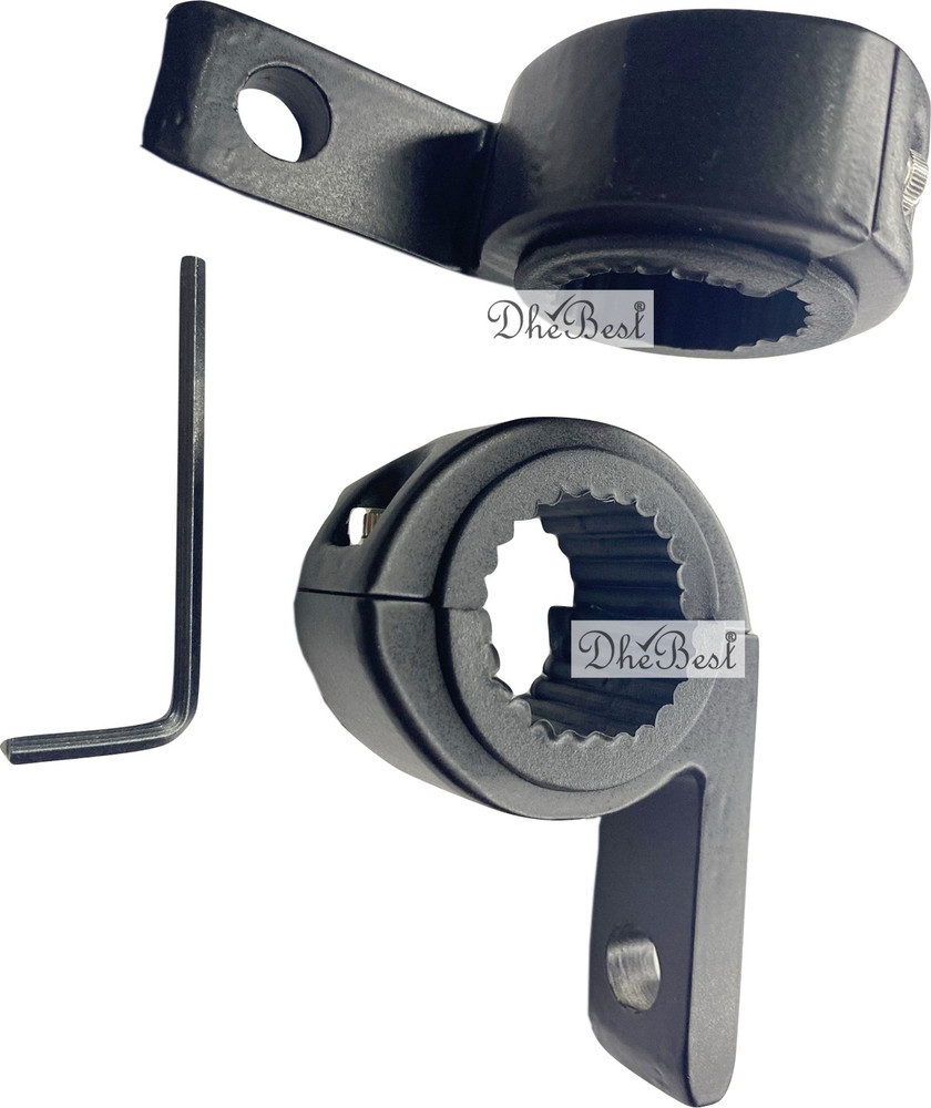 Dhe Best Bike Fog Light Lamp Clamp Black Pack of 2 For Hero