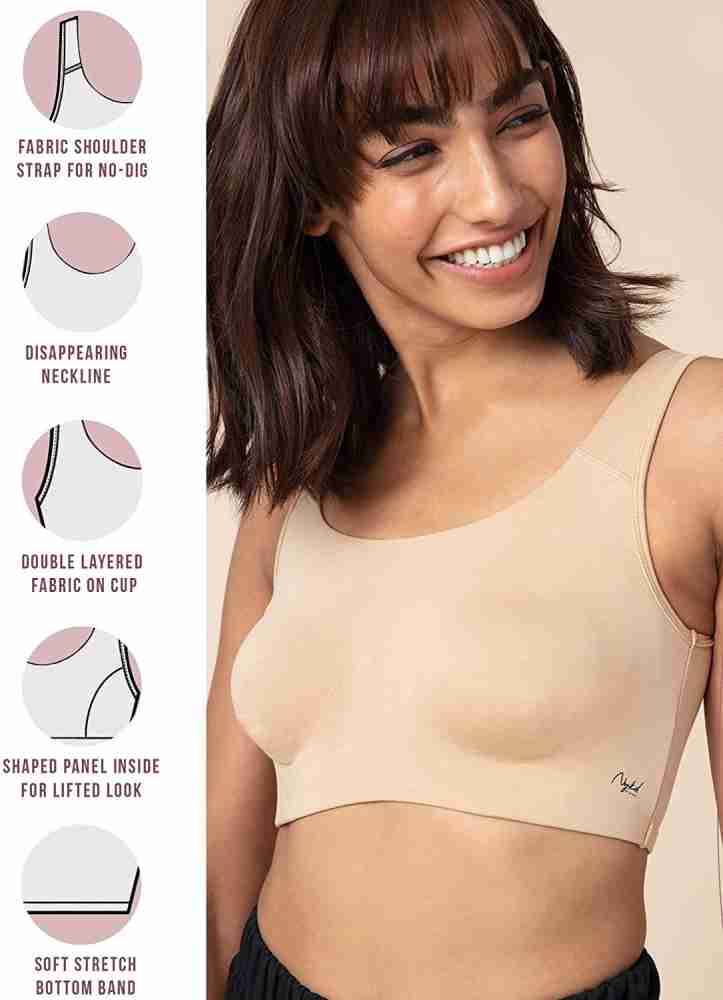 Nykd by Nykaa Soft Cup Easy-Peasy Slip-On Bra With Full Coverage - White  NYB113 Reviews Online