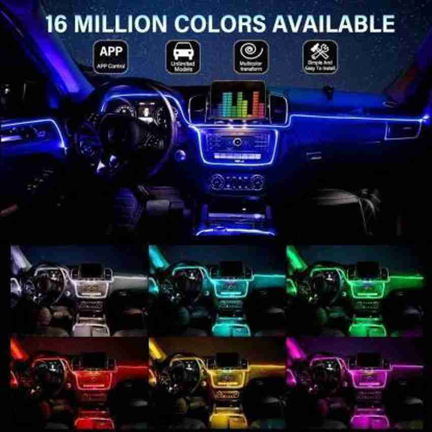 paxauto Car LED Interior 16 Million Colors 5 in 1 with 6 Meters