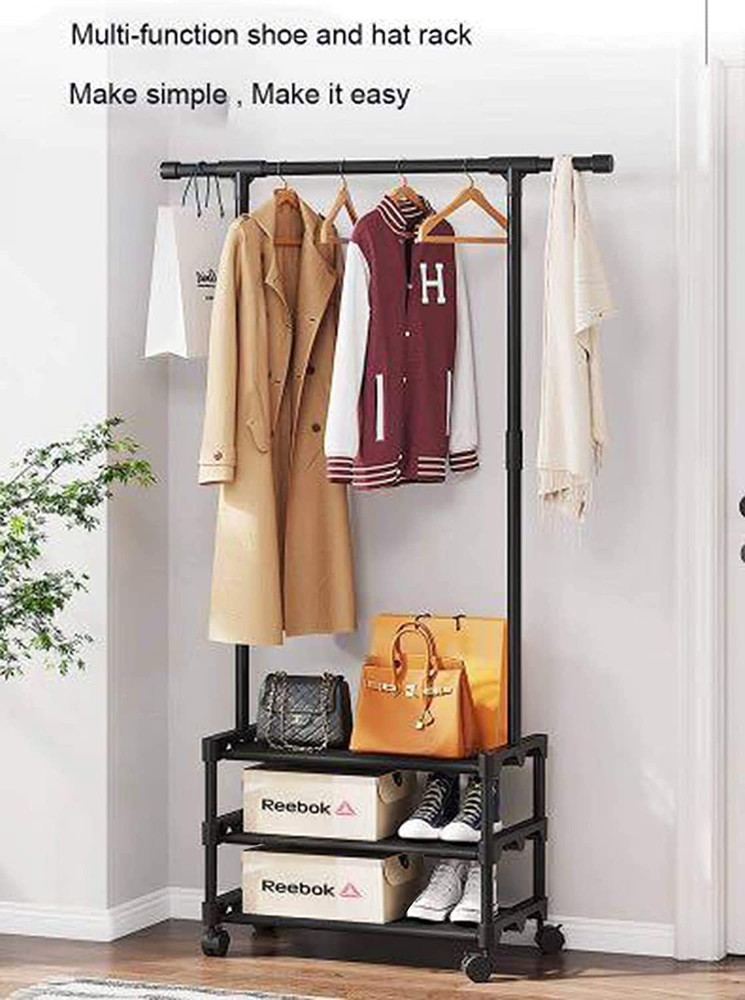 HOUSE OF QUIRK Plastic Floor Cloth Dryer Stand Multifunctional