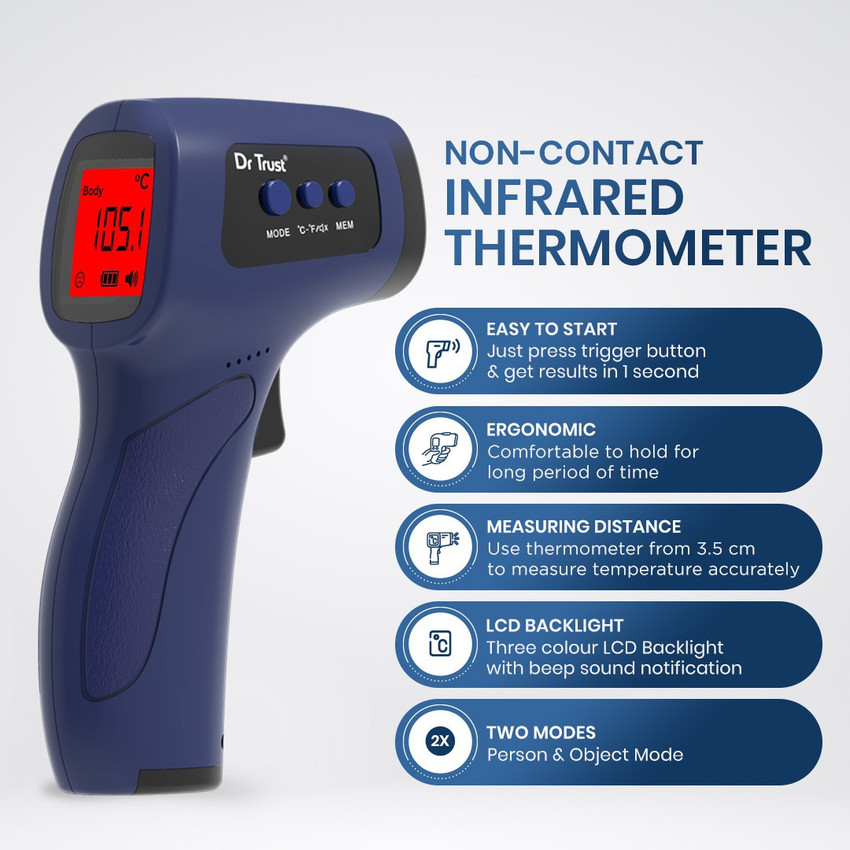 Infrared thermometer is used top to measure