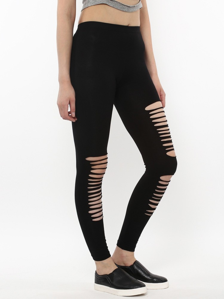 Black Ripped Women's Tights