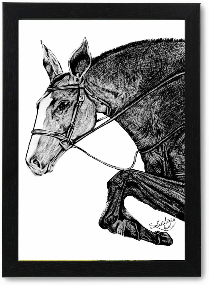 Fantasy horse pencil sketch Wall Art Buy HighQuality Posters and Framed  Posters Online  All in One Place  PosterGully