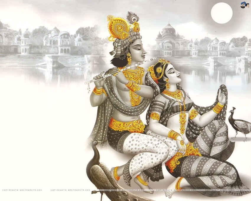 krishna digital painting HD Wallpaper on Art Paper Fine Art Print