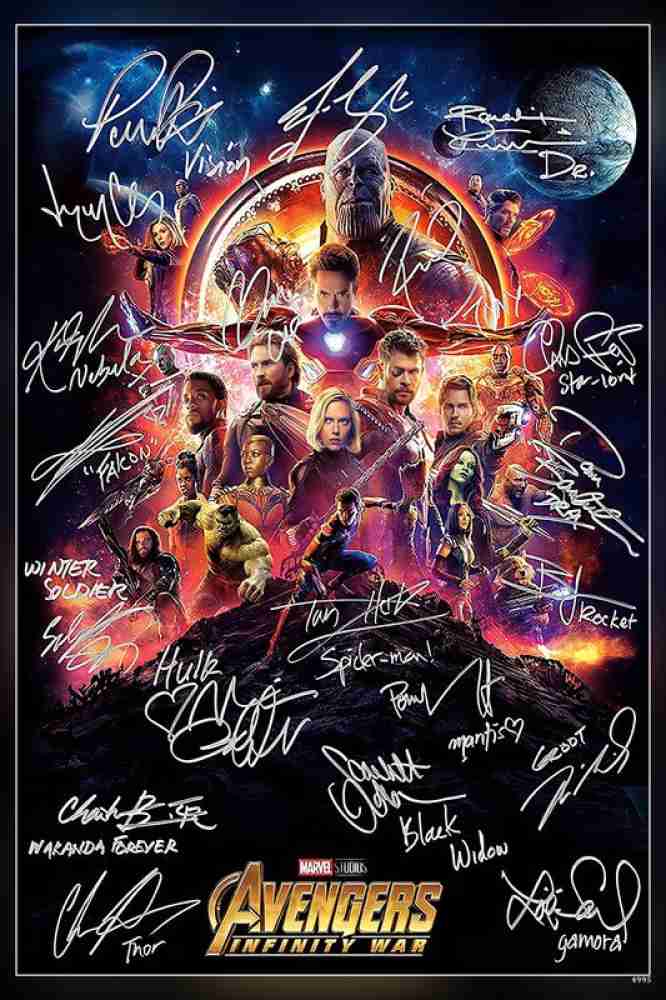 Avengers Signature Poster, Marvel Avengers Wall Art